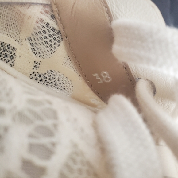 Chloé Lauren Mesh Lace Low-Top Sneakers Size 38 - Picture 9 of 11